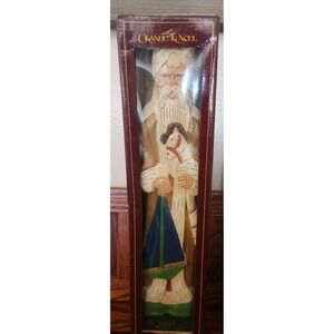 1994 Granduer Noel 1903 Russia Santa Clause Carved Wood Figure Christmas Decor